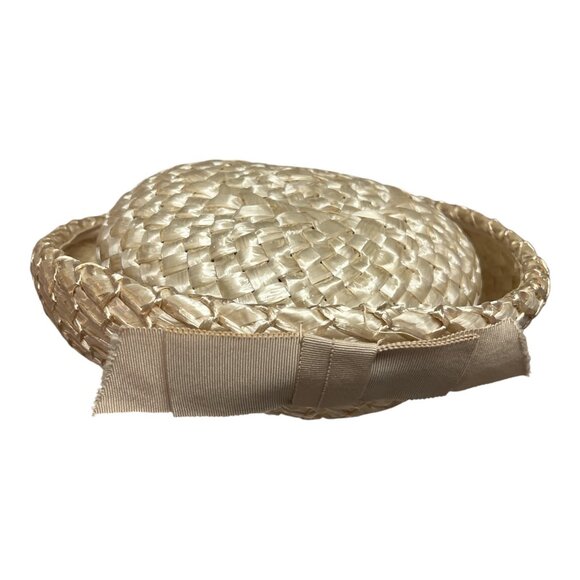 Vintage Women’s Straw Hat – Union Made USA – Woven Raffia with Ribbon - Picture 1 of 5